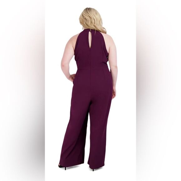 Twist Halter Neck Jumpsuit - Picture 2 of 4